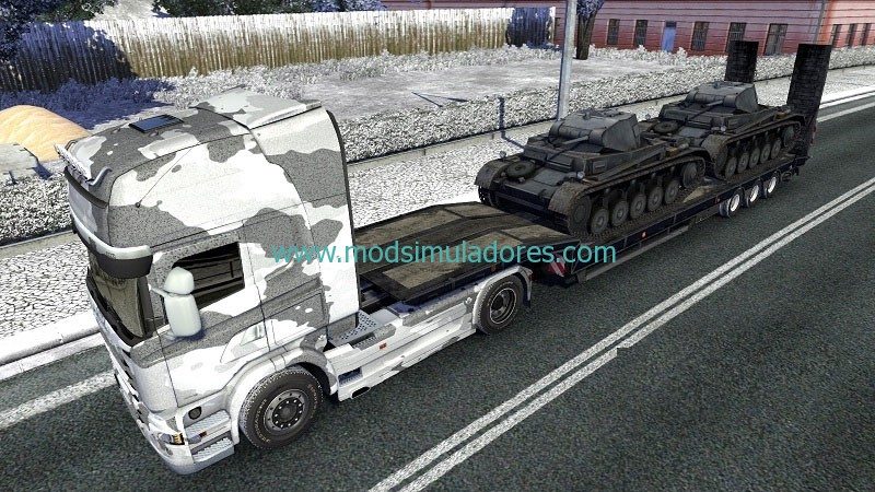 Pack de Skins do Exército Scania Para ETS2