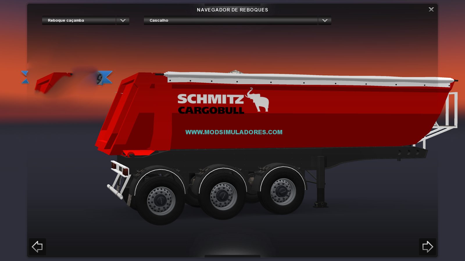 Caçamba Schmitz CargoBull Para ETS2