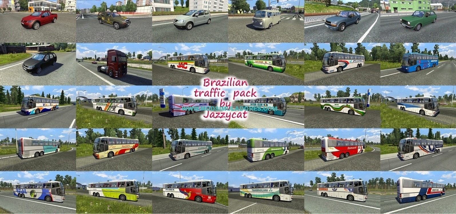 Pack De Carros Brasileiros Tráfego Para ETS2