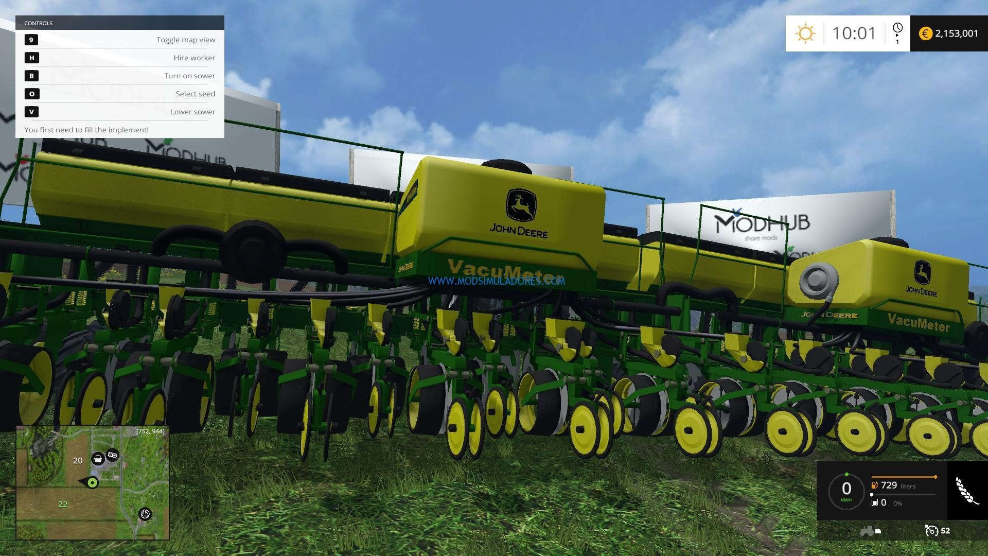 John Deere 2130 CCS Planter V1.4 Implement For FS15 Mod