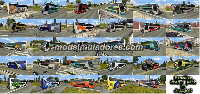 Pack Ônibus Brasileiros V.1.2.1 Para o Tráfego Para V.1.19.X - ETS2