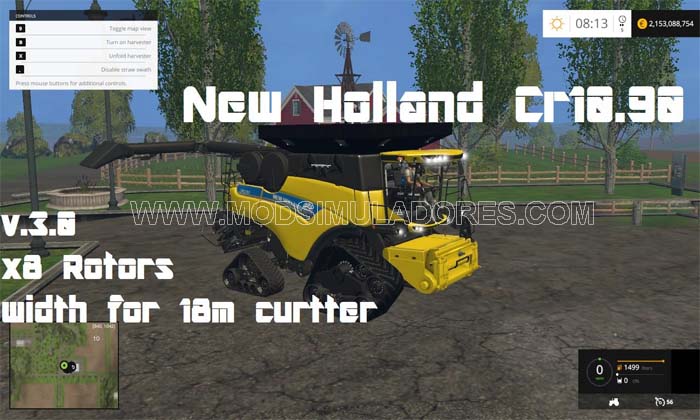 New Holland CR10.90 Crawler Combine V3.0 Para FS15