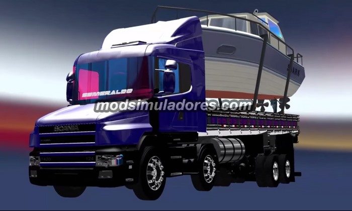Caminhão Scania T420 e G124 BiTruck Para V.1.19.X - ETS2