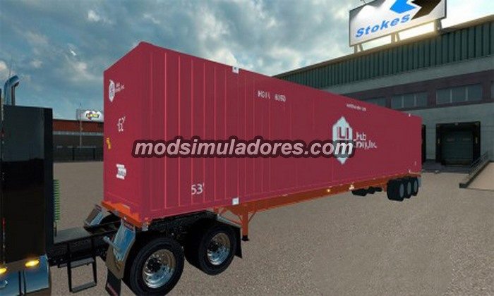 ETS2 Mod Reboque Chassis Container V1.1 Para V.1.21.X