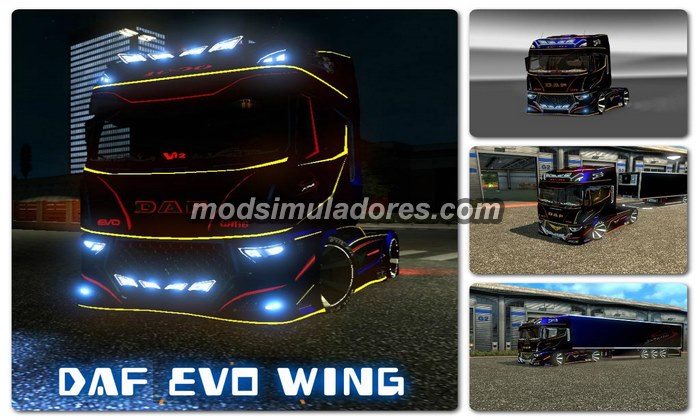 ETS2 Mod Caminhão Daf Evo Wing + Reboque V.1.0 Para V.1.22.X