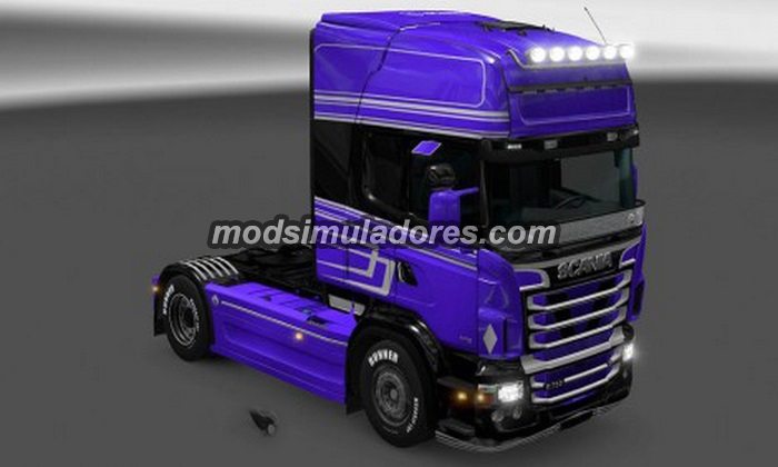 ETS2 Mod Skin Scania RJL Roxa Para V.1.22.X