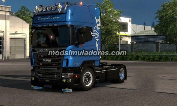 ETS2 Mod Caminhao Scania R730 V8 Para V.1.22.X