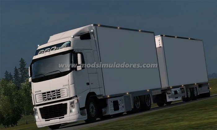 ETS2 Mod Caminhão Volvo FH16 + Reboque Tandem Para V.1.22.X