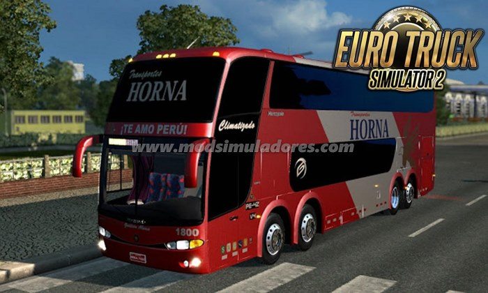 Ônibus Marcopolo G6 1800 8x2 V.4.0 Para V.1.22.X - ETS2
