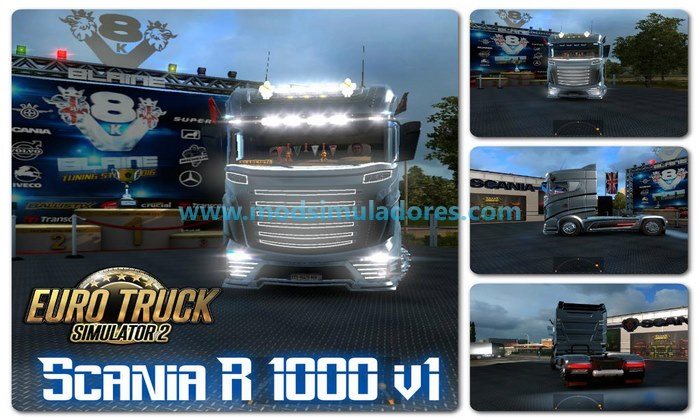 Caminhão Scania R1000 V.1.0 Para V.1.24.X - ETS2