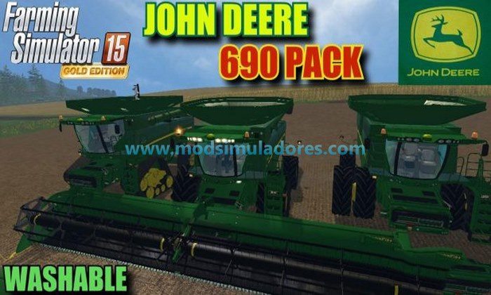 Pack Colheitadeiras John Deere 690 v 2.0 - FS15