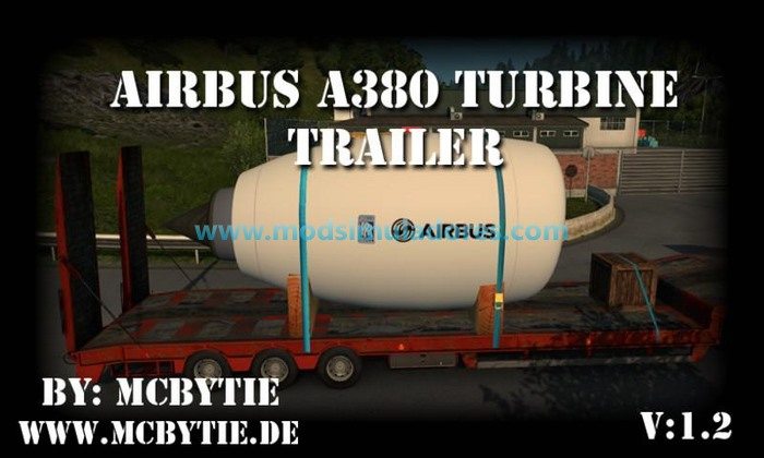 Reboque Turbina de Um Airbus A380 V.1.2 Para V.1.24.X - ETS2
