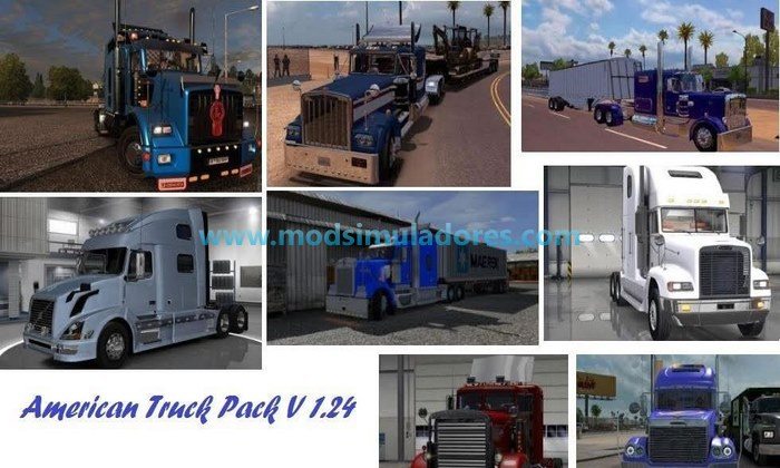 Pack de Caminhões Americanos Para V.1.24.X - ETS2