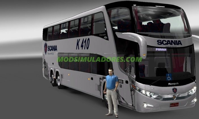ônibus Marcopolo G7 6x2 + Mod Passageiros Para v.1.25.X - ETS2