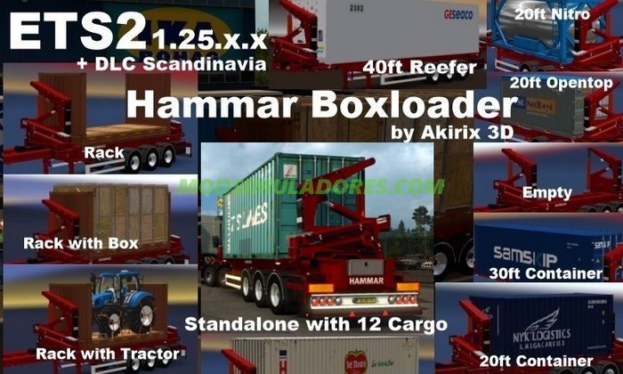 Reboque Containers V5.1 Para V.1.25.X - ETS2