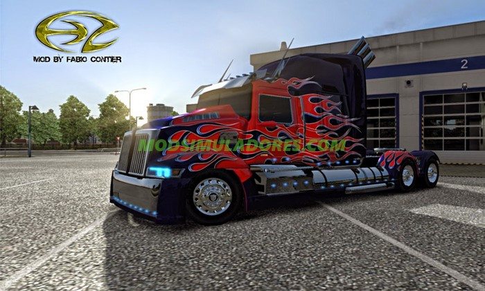 Caminhão Peterbilt 389 Optimus Prime TR4 V.4.0 Para V.1.26.X - ETS2