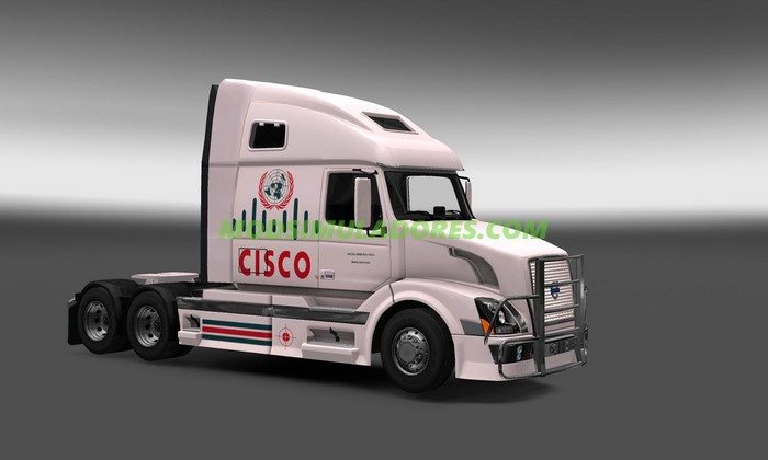 Skin Cisco Volvo VNL670 V.1.0 Para V.1.26.X - ETS2