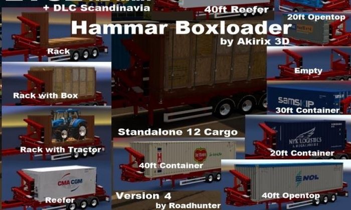 Pack de Cargas Hammar BoxLoader V.7.0 Para V.1.27.X - ETS2