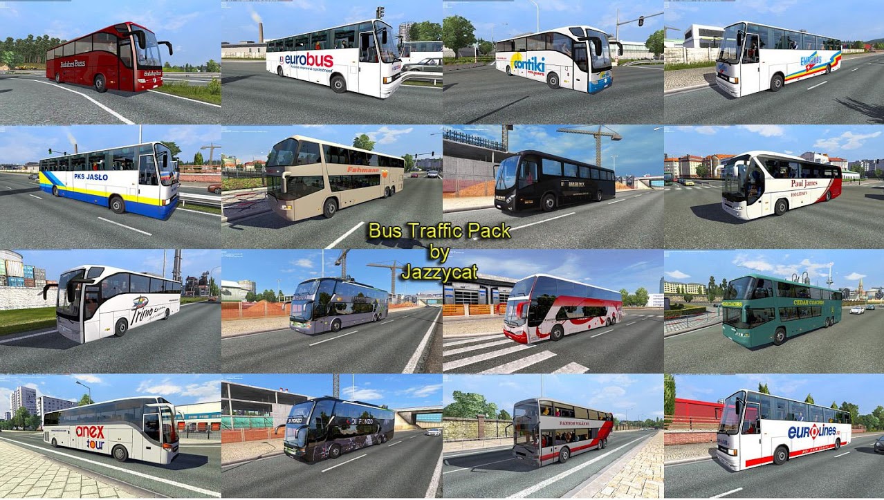 Pack de Ônibus Para o Tráfego V.2.1 Para V.1.27.X  - ETS2