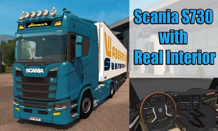 Caminhão Scania S730 2017 + Interior Para V.1.27.X - ETS2