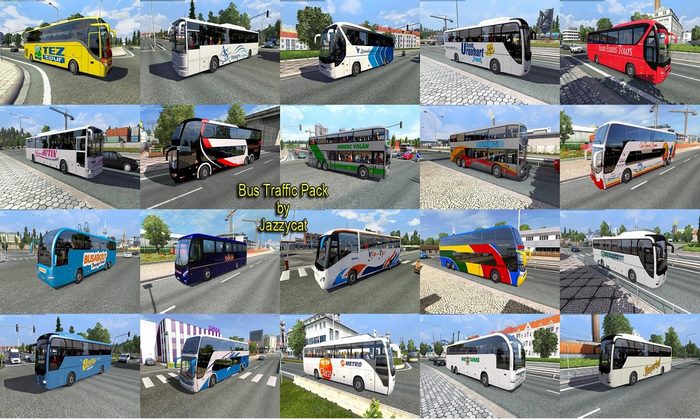 Mod Pack de Ônibus Para o Tráfego V.3.3 Para V.1.30.X - ETS2