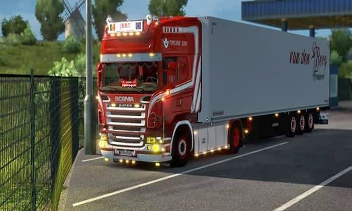 Caminhão Scania + Reboque Transport JRRT Para V.1.30.X - ETS2