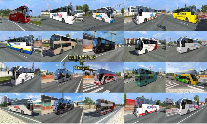 Pack de Ônibus Para o Tráfego V.3.9 Para V.1.30.X - ETS2