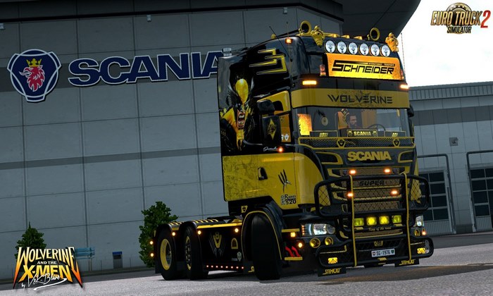 Caminhão Scania R520 Com Skin Wolverine Para V.1.31.X - ETS2