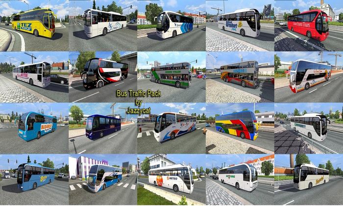 Mod Pack de Ônibus Para o Tráfego V.4.7 Para V.1.31.X - ETS2