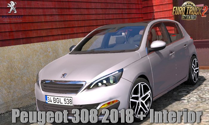 Carro Peugeot 308 2018 + Interior v1.0 Para V.1.32.X - ETS2