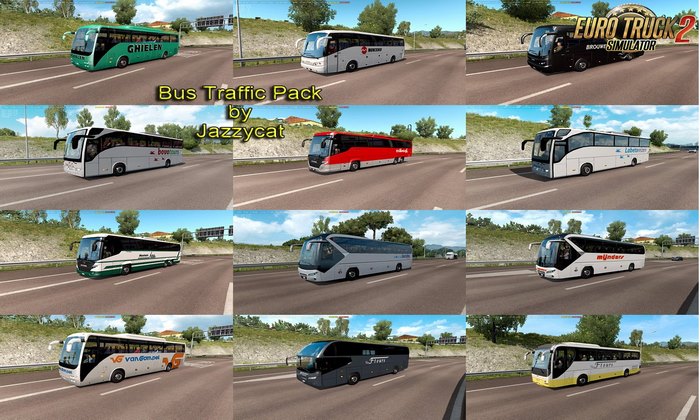 Pack de Ônibus no Tráfego v4.9 Para V.1.32.X - ETS2