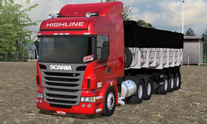 Caminhão Scania Highline R420 + Reboque Para V.1.33.X - ETS2