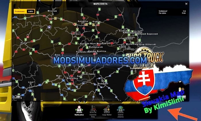 Mapa Nova Eslováquia V.19.0 Demo Para V.1.35.X - ETS2