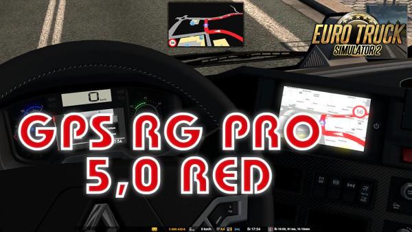 Mod GPS RG Pro Vermelho V.5.0 Para 1.38 - ETS2