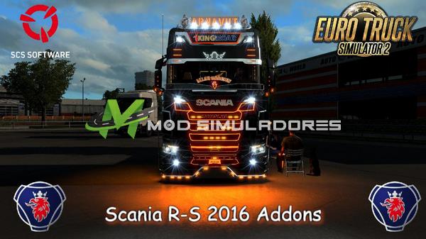 ETS2 Caminhão Scania RS Addons V.5.6 Para V.1.38