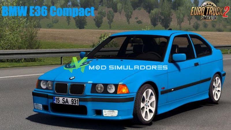 Mod Carro BMW E36 Compact V.1.5 Para V.1.39.X - ETS2