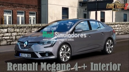 Carro Renault Megane 4 e Interior v1.6 Para V.1.40.X - ETS2