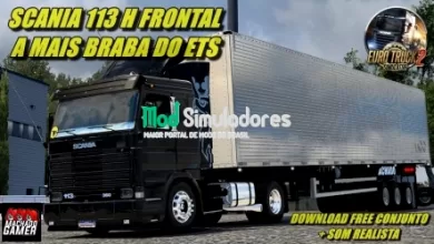 Scania 113 Frontal e Baú Arqueado (1.41) ETS2