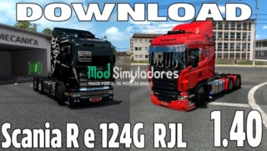 Scania R e 124g RJL e Som (1.40.X) ETS2