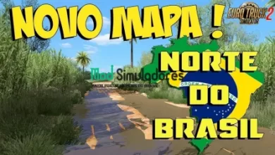 Mapa Norte do Brasil v5.5 (1.41) ETS2