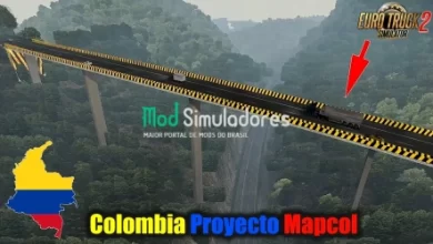 Mapa Colômbia Projeto Mapcol v1.3 (1.41) ETS2