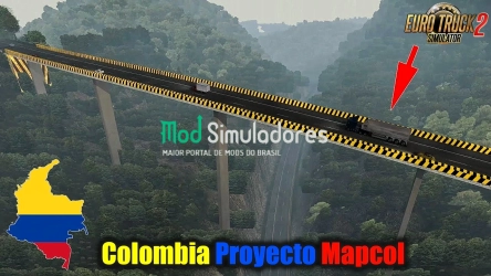 Mapa Colômbia Projeto Mapcol v1.3 (1.42) ETS2