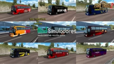 Pack Ônibus no Tráfego v13.6 (1.43.X) ETS2