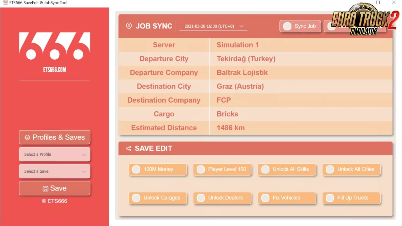 SaveEdit & JobSync Tool v0.0.7 (1.42) ETS2