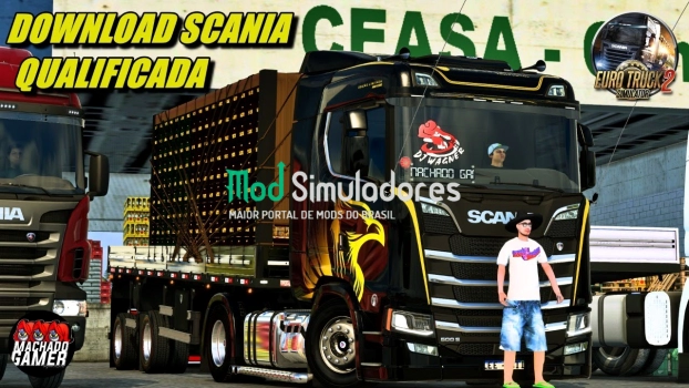Mod Caminhão Scania Top BR (1.43.X) ETS2