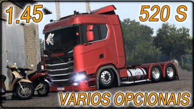 Caminhão Scania Com Varios Opcionais Mods Ets2 1.45