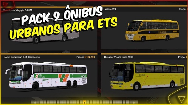Pack de Ônibus Urbanos Mods Ets2 1.46