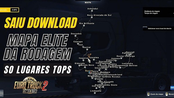 Mapa Elite da Rodagem Mods Ets2 1.46