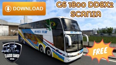 Ônibus Marcopolo Paradiso G6 1800 DD Scania 8x2 Ets2 Mods 1.46