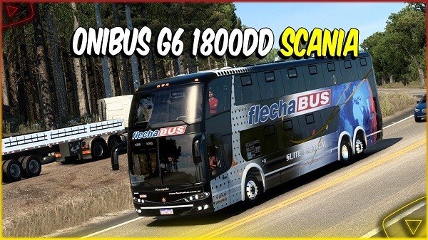 Ônibus Scania G6 1800DD - 6x2 Mods Ets2 1.46